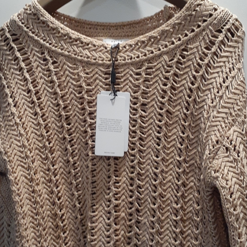 Reiss Silive open-knit cotton jumper - Picture 9 of 11